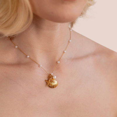 Aria Shell Charm Necklace - Beautiful Earth Boutique