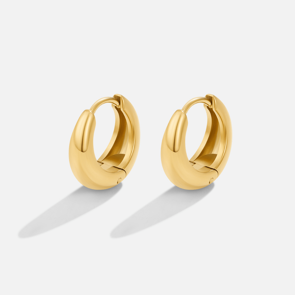 Audrey Gold Hoop Earrings - Beautiful Earth Boutique