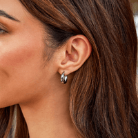 Audrey Silver Hoop Earrings