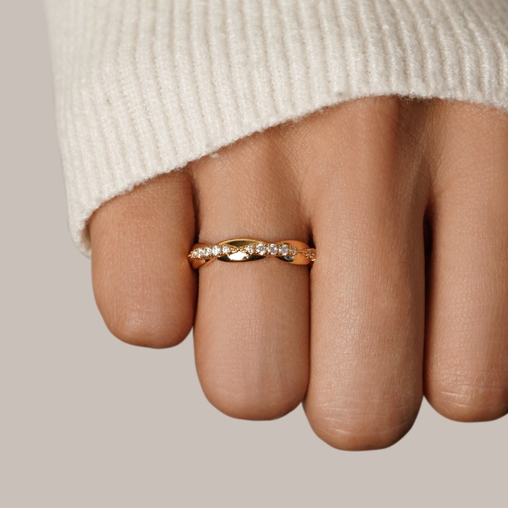 Aurora Gold Crystal Ring - Beautiful Earth Boutique