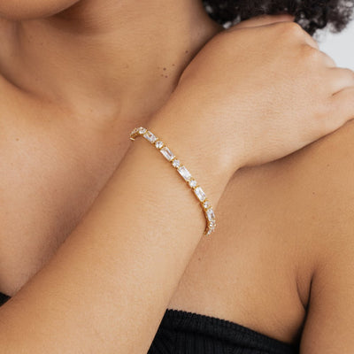 Baguette Tennis Bracelet - Beautiful Earth Boutique