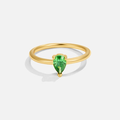 Birthstone Teardrop Ring - Beautiful Earth Boutique