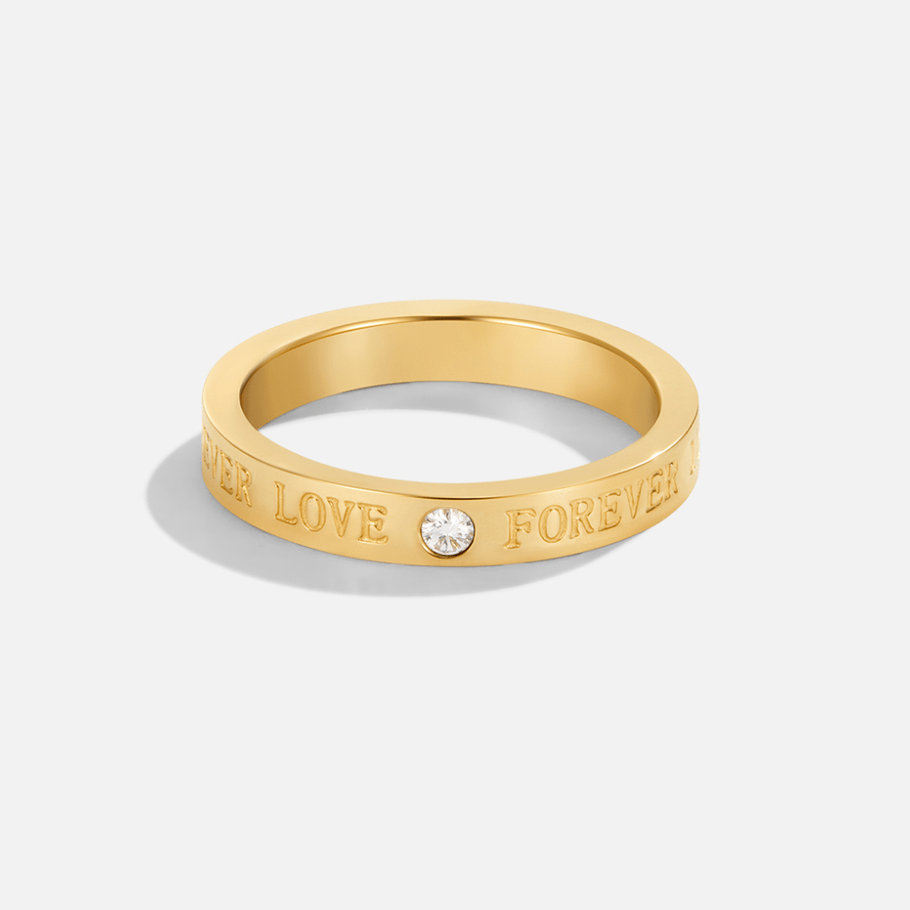 Forever Love Crystal Gold Ring - Beautiful Earth Boutique