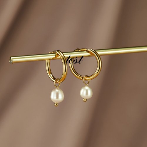 Freshwater Pearl Bella Hoop Earrings - Beautiful Earth Boutique