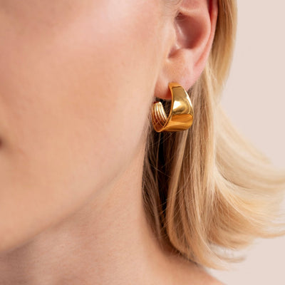 Gigi Semi Hoop Earrings - Beautiful Earth Boutique