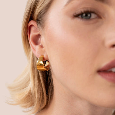 Gigi Semi Hoop Earrings - Beautiful Earth Boutique
