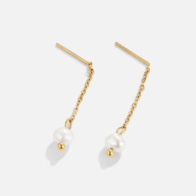 Gold Maria Pearl Drop Earrings - Beautiful Earth Boutique