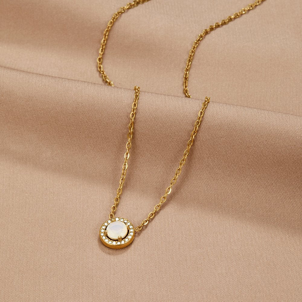 Gold Monet Crystal Necklace - Beautiful Earth Boutique