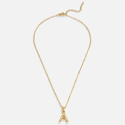 Golden Bamboo Letter Pendant Necklace - Beautiful Earth Boutique