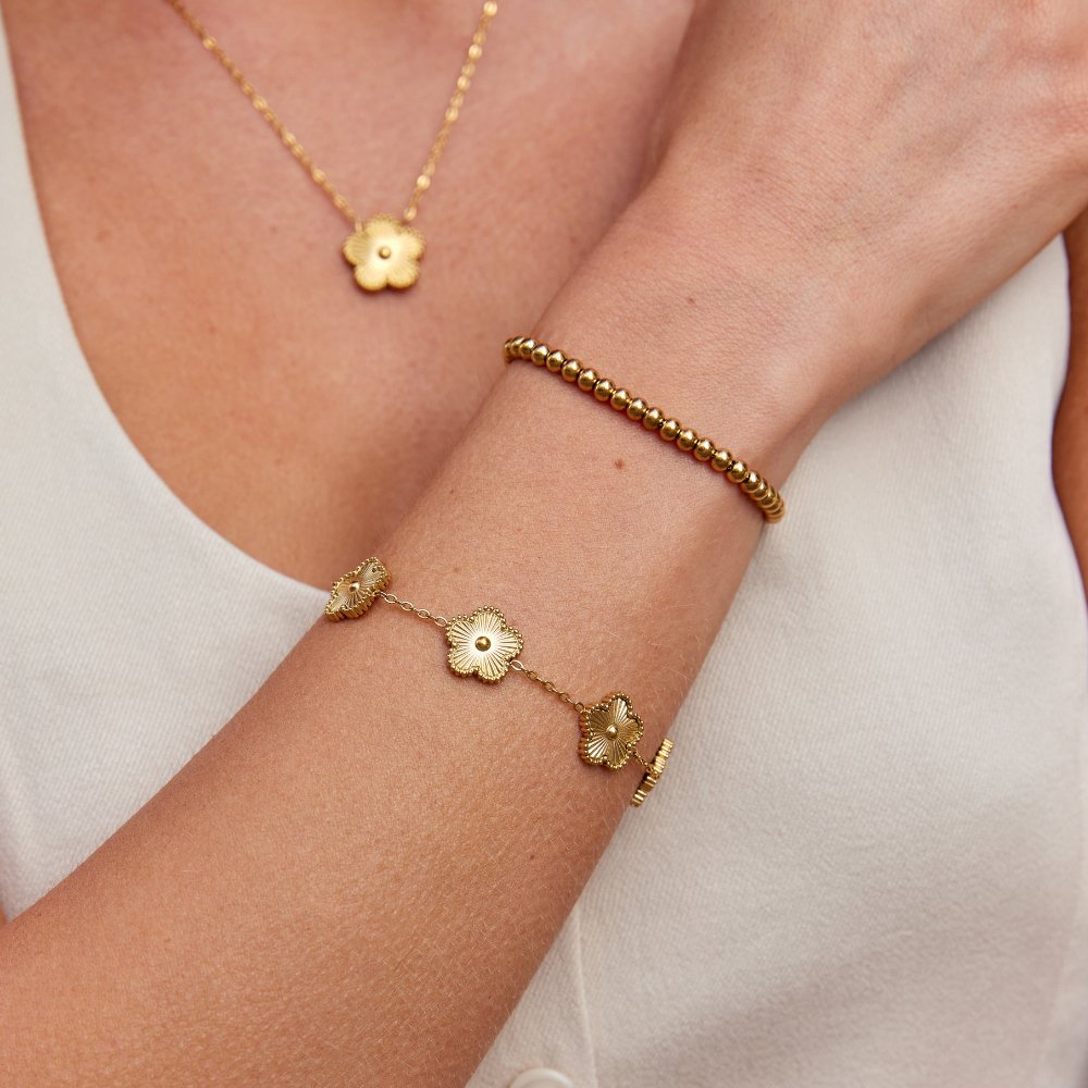 Golden Clover Bracelet - Beautiful Earth Boutique