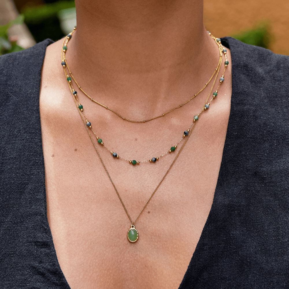 Green Aventurine Pendant Necklace - Beautiful Earth Boutique