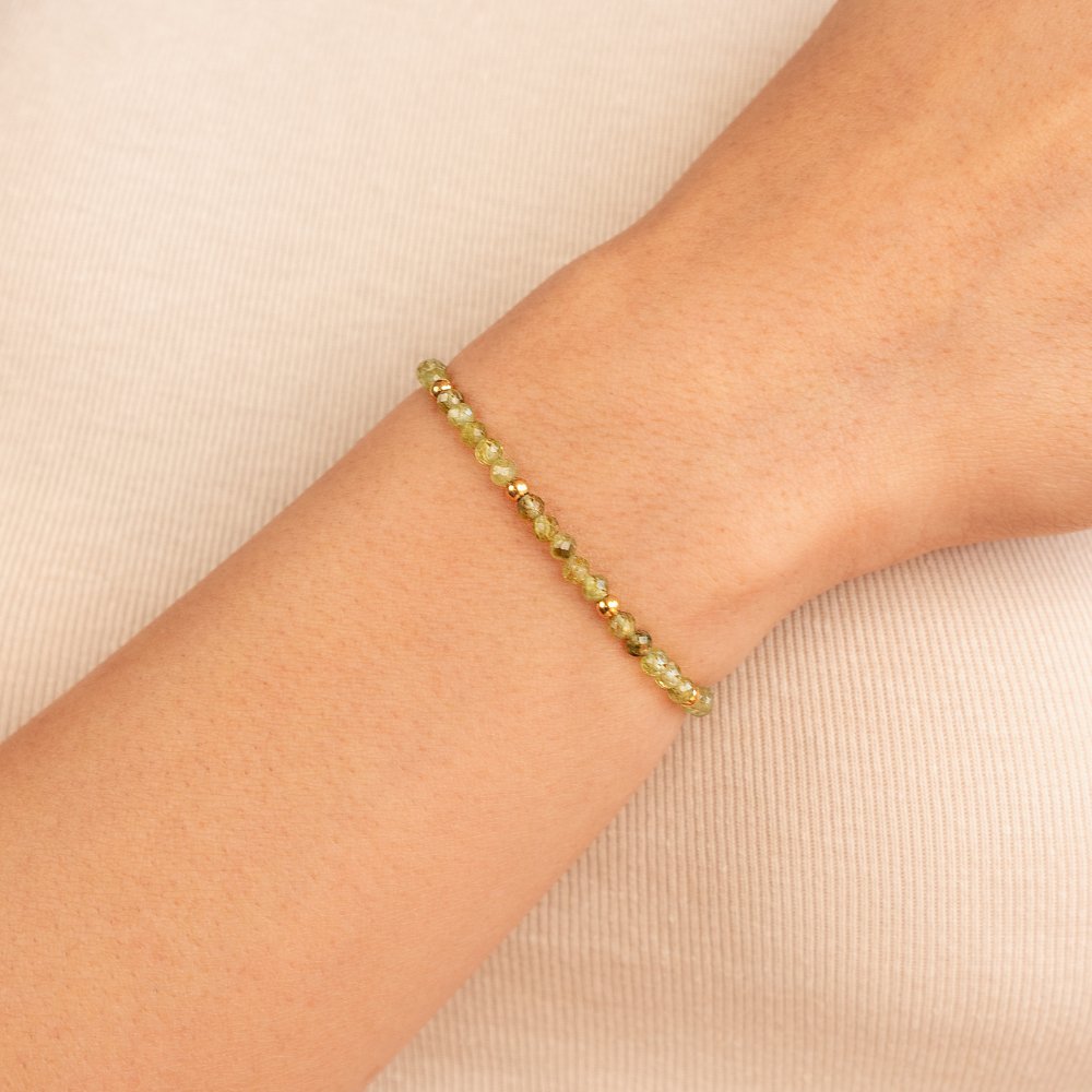 Green Peridot Bead Bracelet - Beautiful Earth Boutique