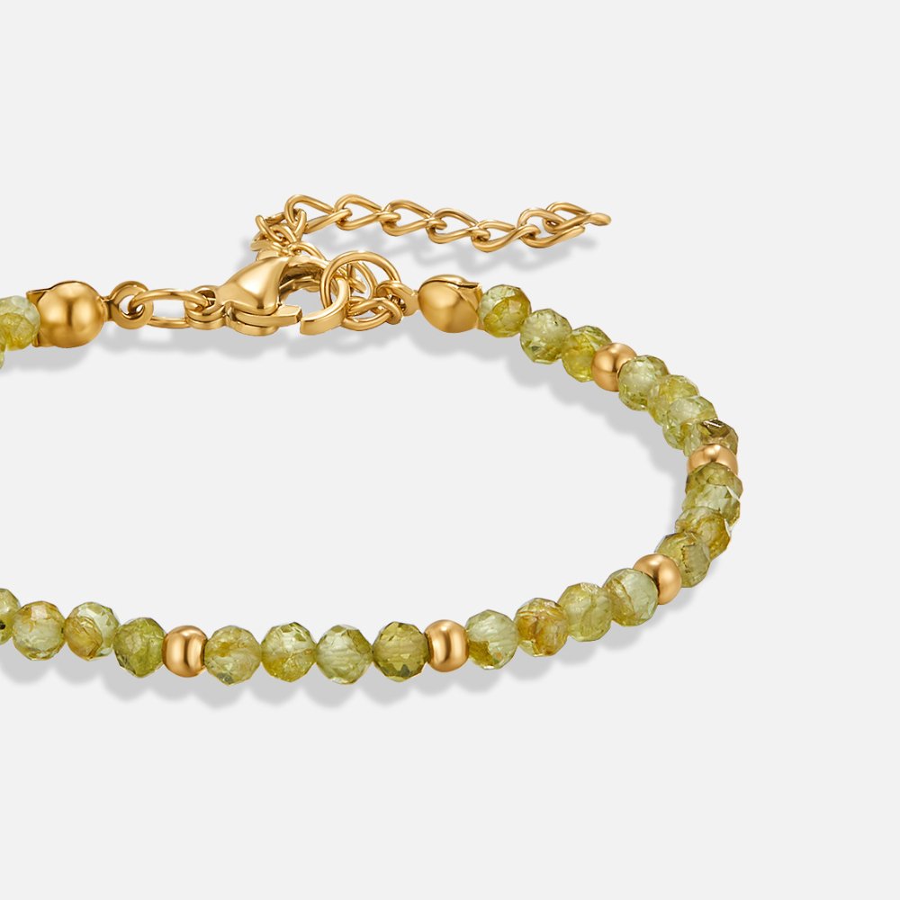 Green Peridot Bead Bracelet - Beautiful Earth Boutique