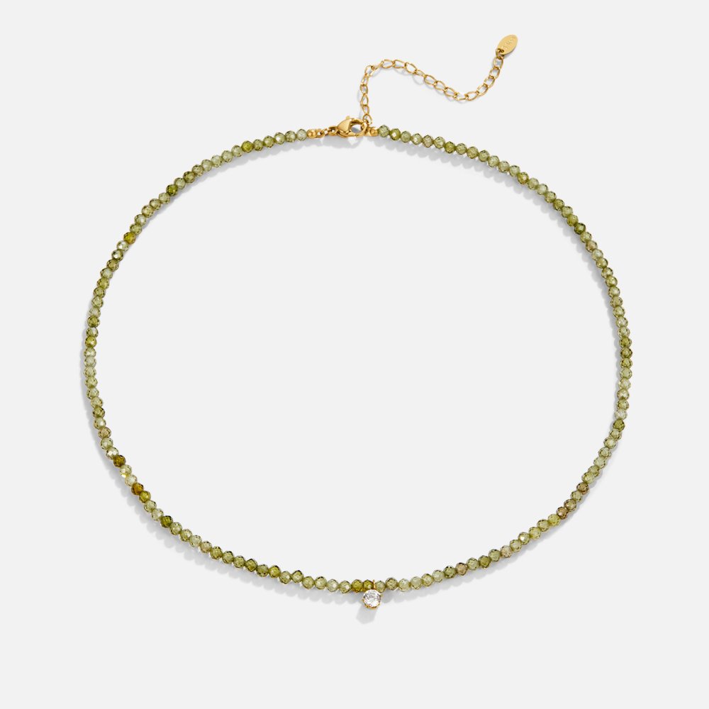 Green Peridot Bead Necklace - Beautiful Earth Boutique