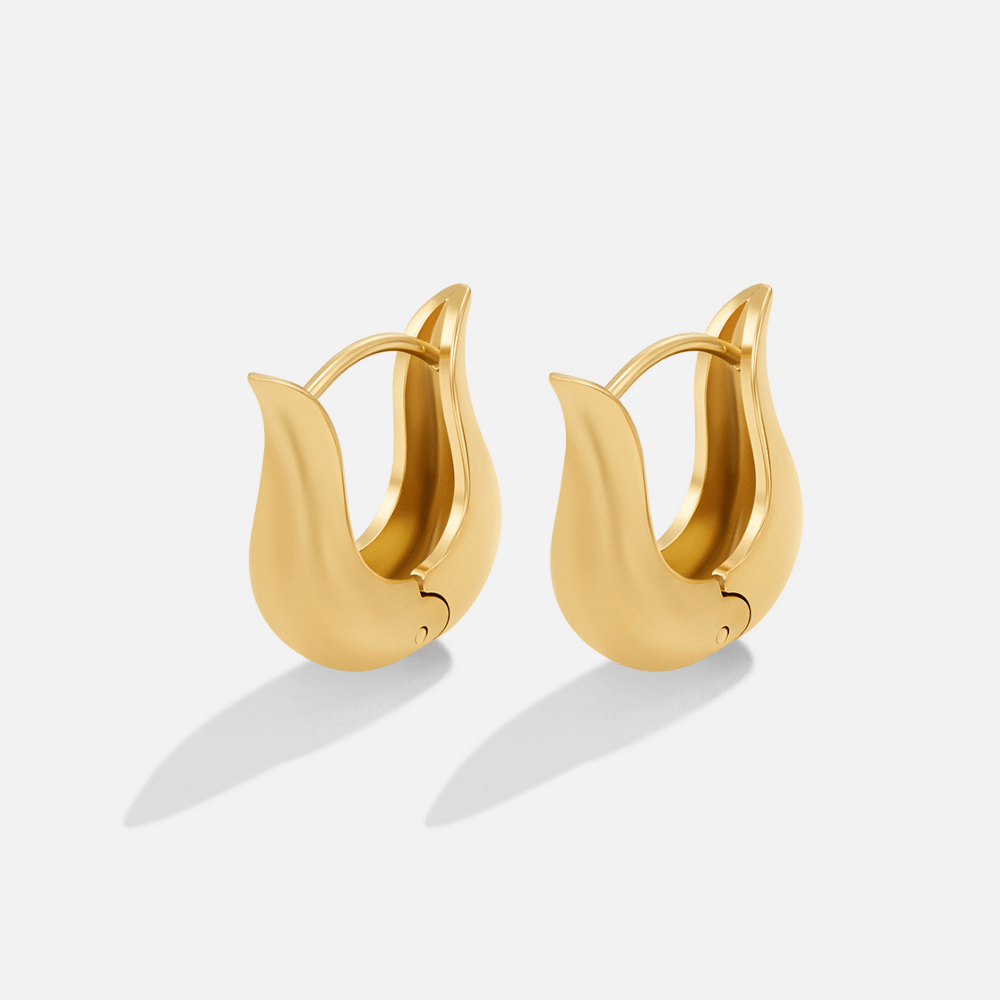 Harper Gold Hoop Earrings - Beautiful Earth Boutique