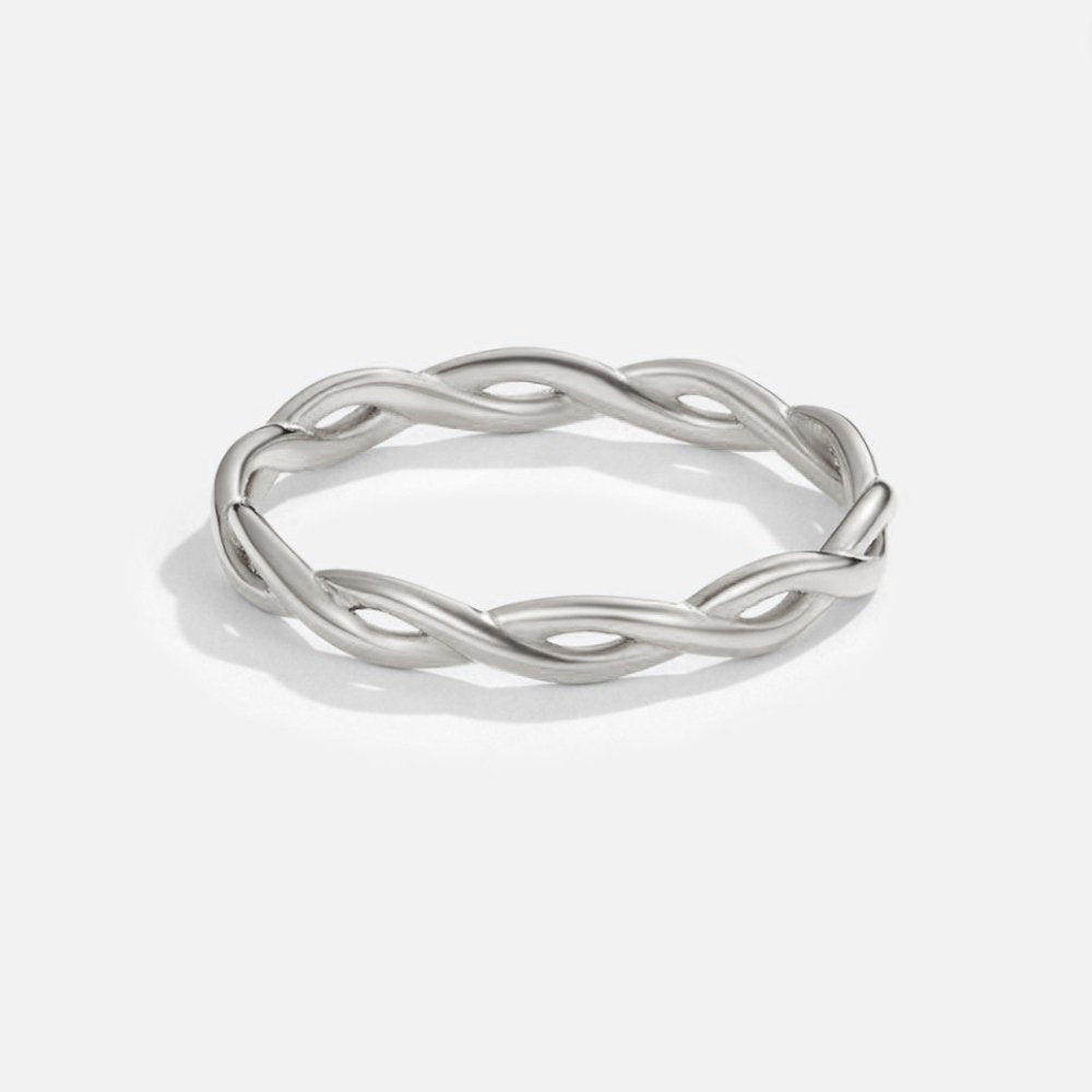 Infinity 18K Silver Twist Ring - Beautiful Earth Boutique