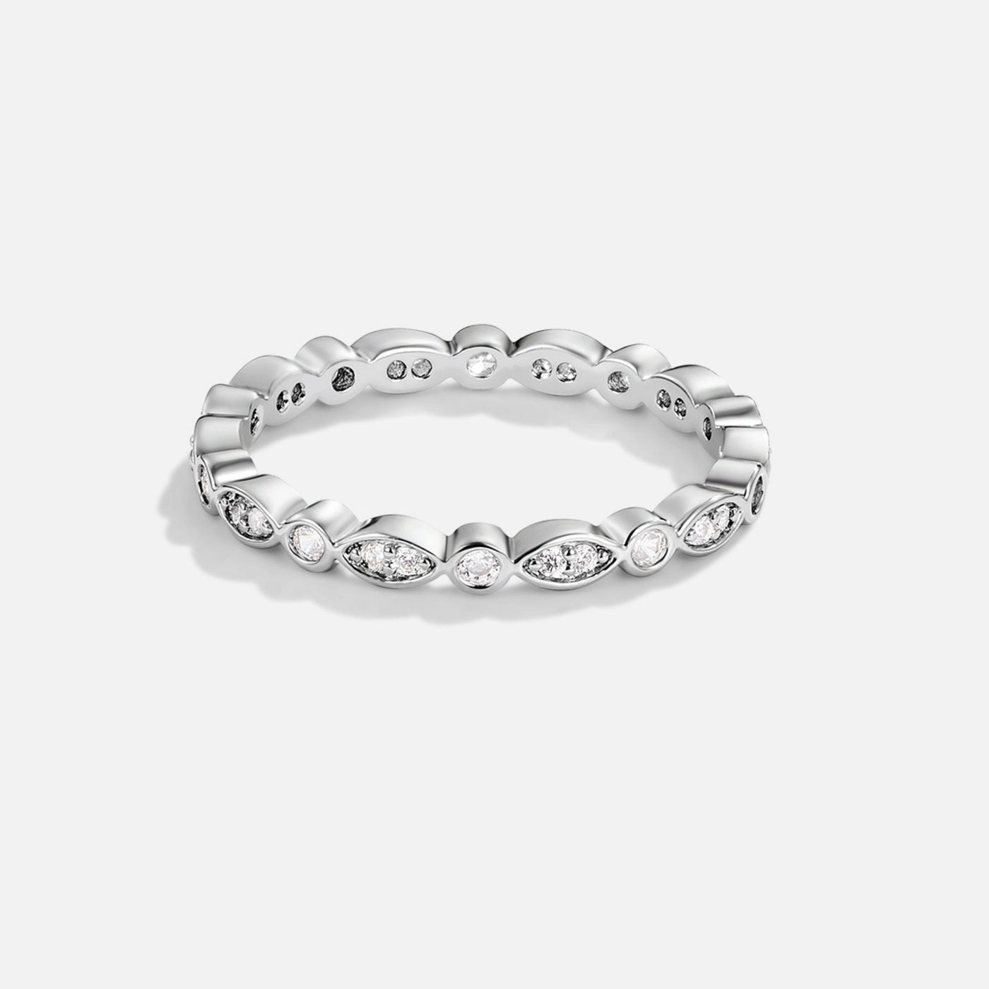 Iris Crystal Silver Ring