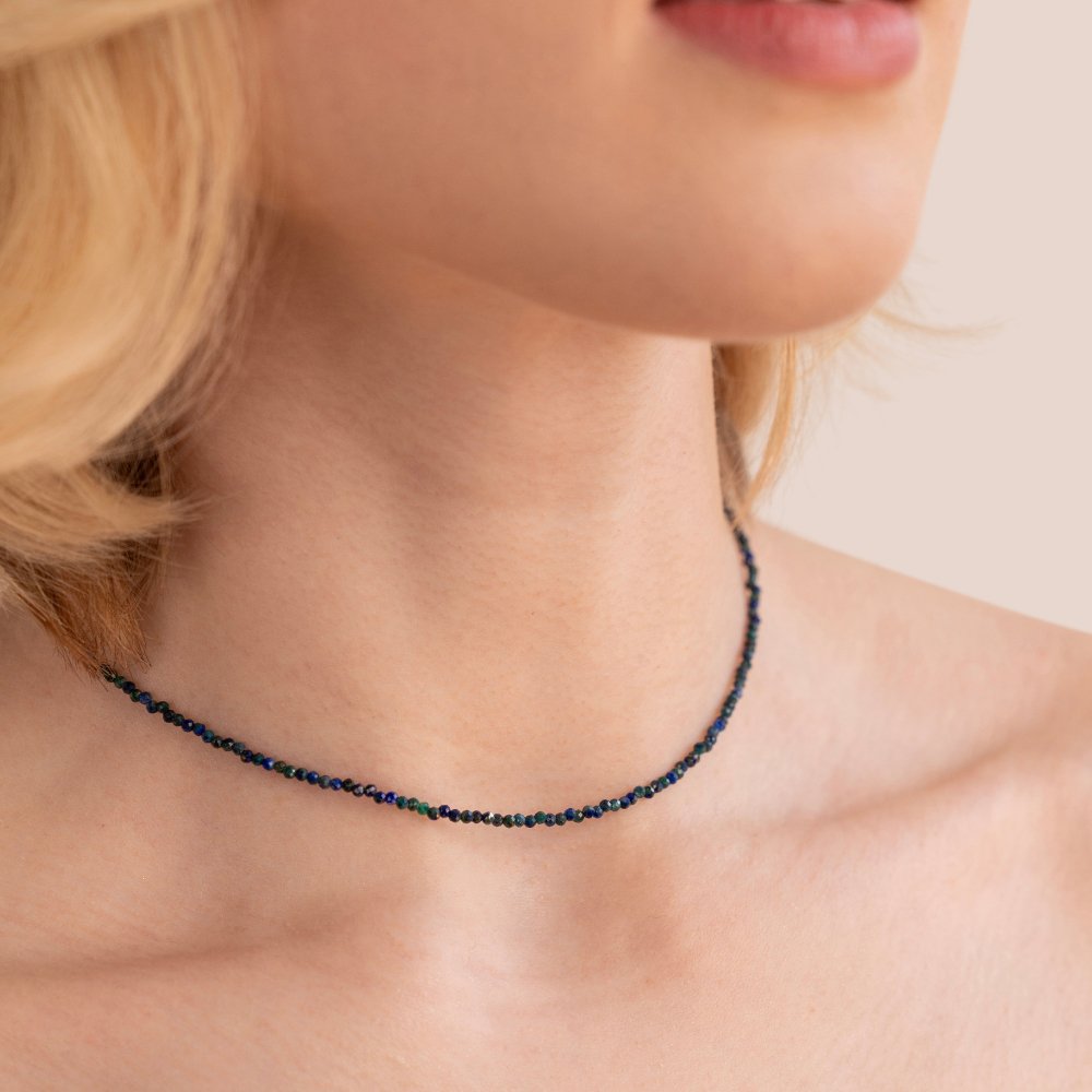 Lapis Lazuli Beaded Stone Necklace - Beautiful Earth Boutique