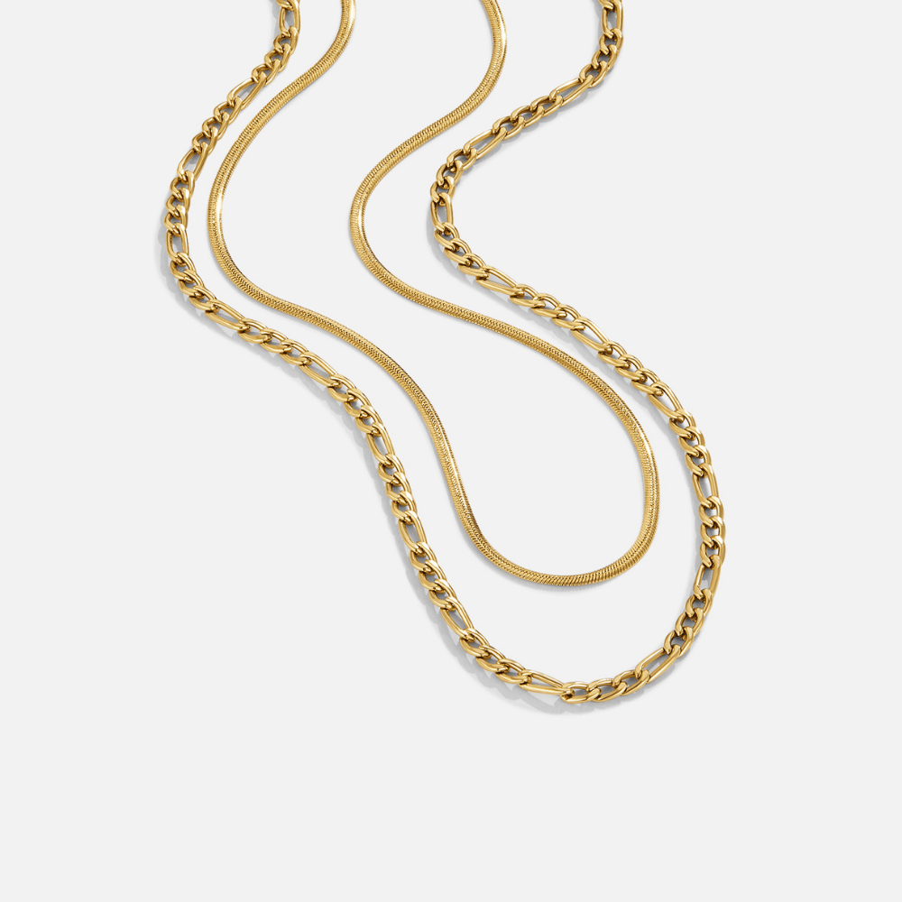 Layered Figaro Chain Necklace - Beautiful Earth Boutique