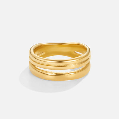 Lia Layered Gold Ring - Beautiful Earth Boutique