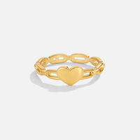 Lola Heart Chain Ring - Beautiful Earth Boutique