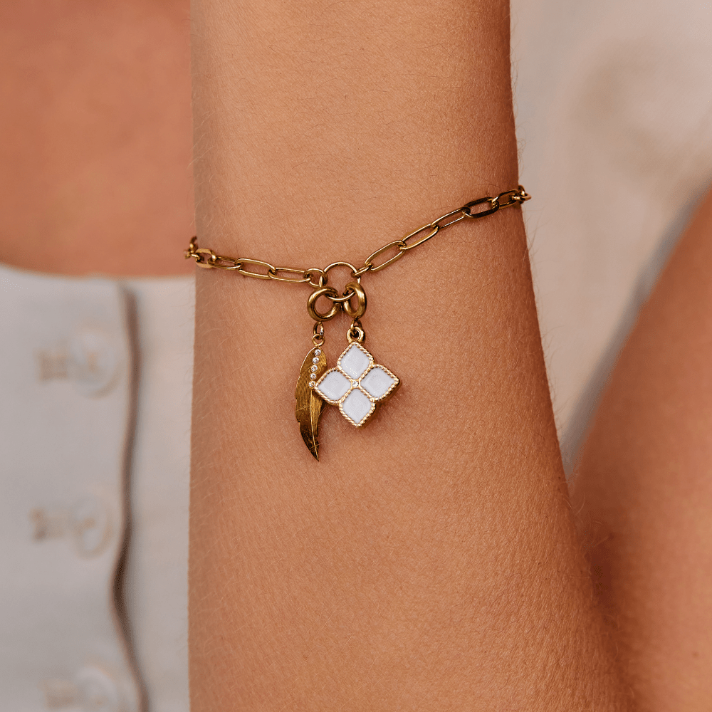 Lucky Crystal Clover Leaf Charm - Beautiful Earth Boutique