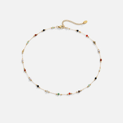 Lulu Beaded Stone Necklace - Beautiful Earth Boutique