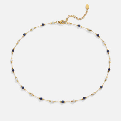 Lulu Midnight Beaded Stone Necklace - Beautiful Earth Boutique