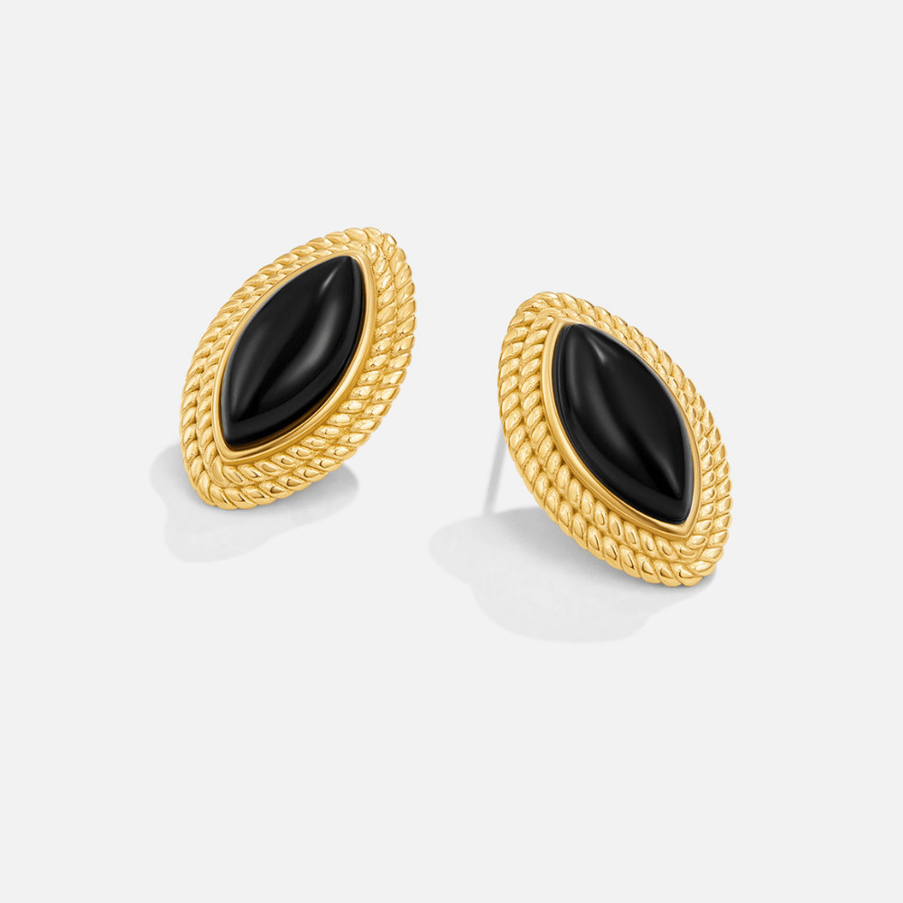 Madison Black & Gold Earrings - Beautiful Earth Boutique