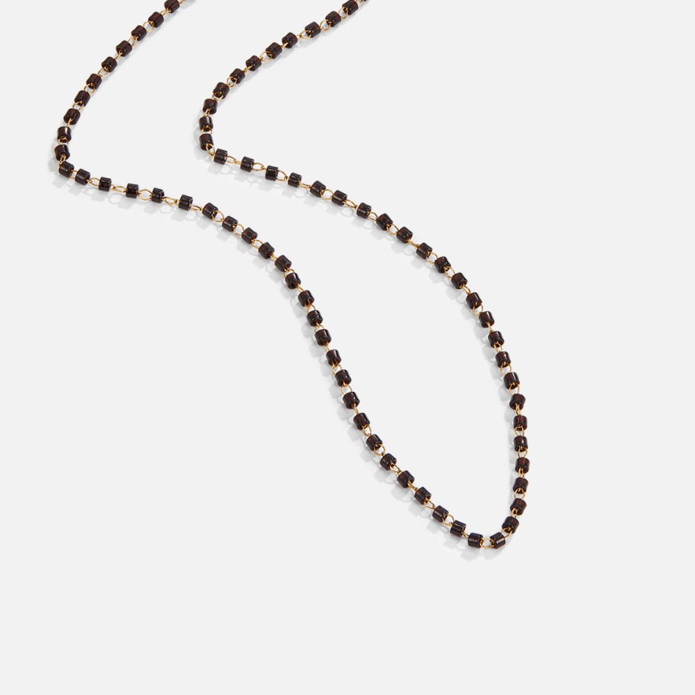 Maisie Black Bead Necklace - Beautiful Earth Boutique