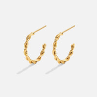 Maria Twisted Semi Hoop Earrings - Beautiful Earth Boutique