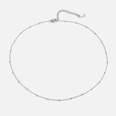 Niyah Bead Silver Chain Necklace - Beautiful Earth Boutique