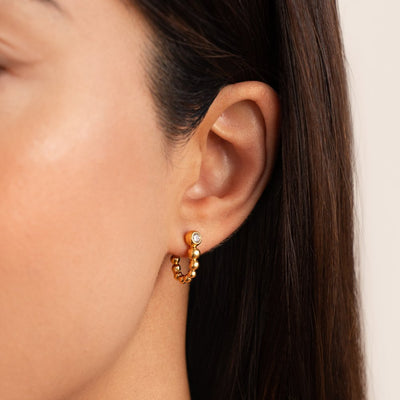 Niyah Beaded Hoop Earrings - Beautiful Earth Boutique