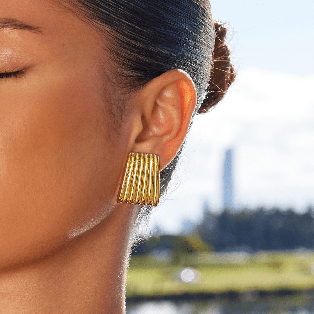 Nova Gold Earrings - Beautiful Earth Boutique