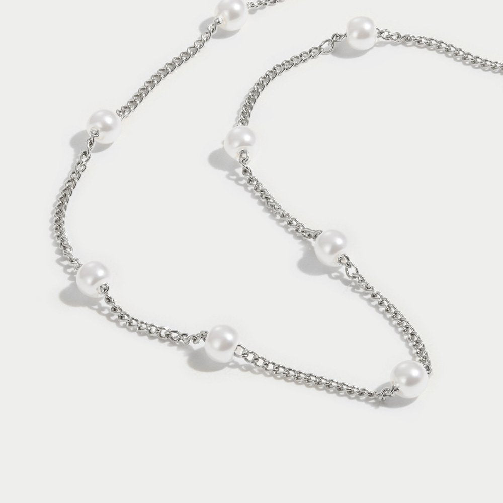 Nura Pearl 18K Silver Necklace - Beautiful Earth Boutique