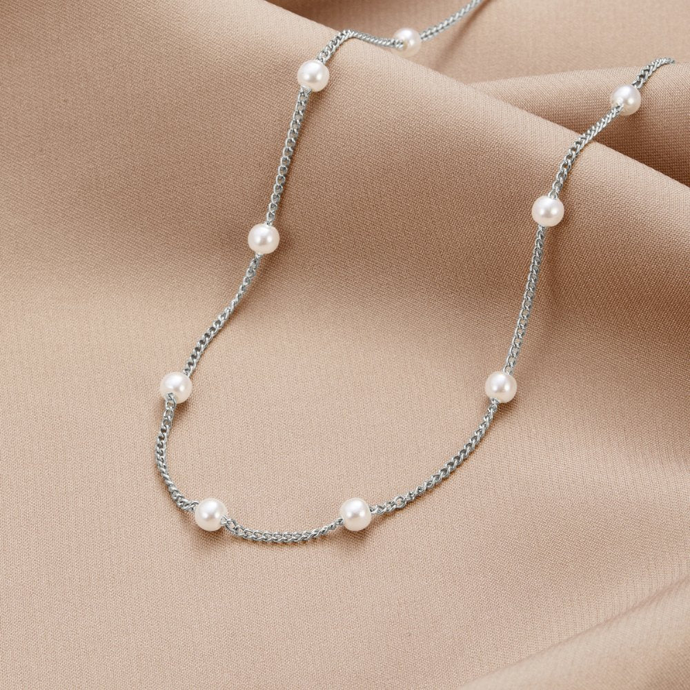 Nura Pearl 18K Silver Necklace - Beautiful Earth Boutique