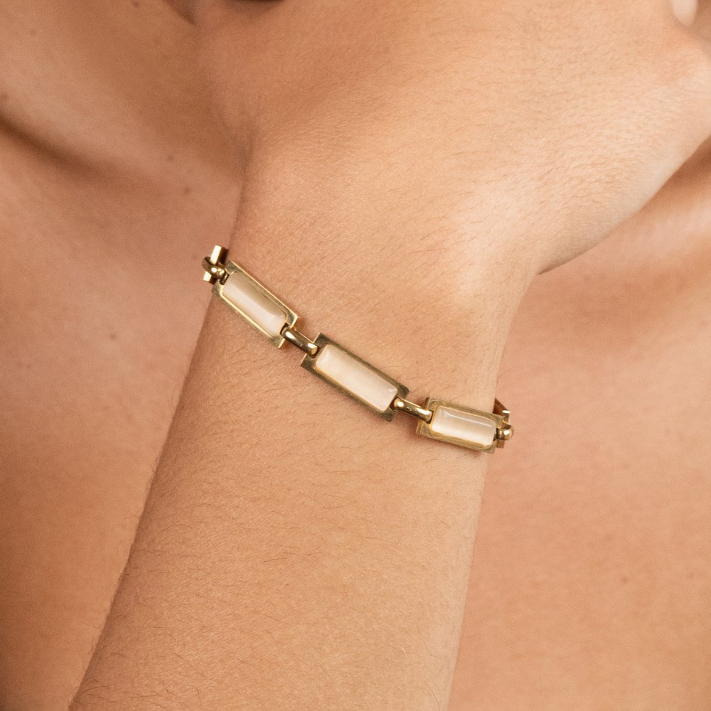 Opal Gold Baguette Bracelet - Beautiful Earth Boutique