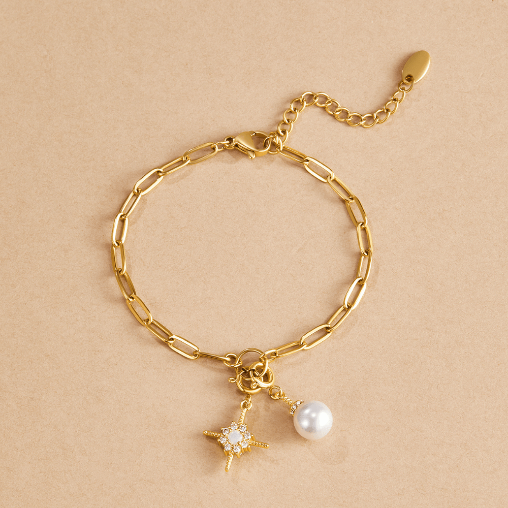 Pia Chain Link Charm Bracelet - Beautiful Earth Boutique