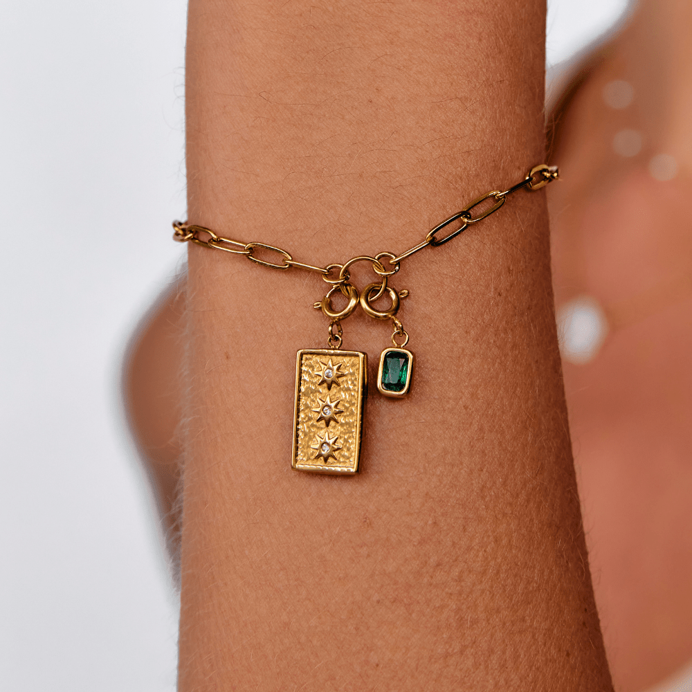 Pia Chain Link Charm Bracelet - Beautiful Earth Boutique