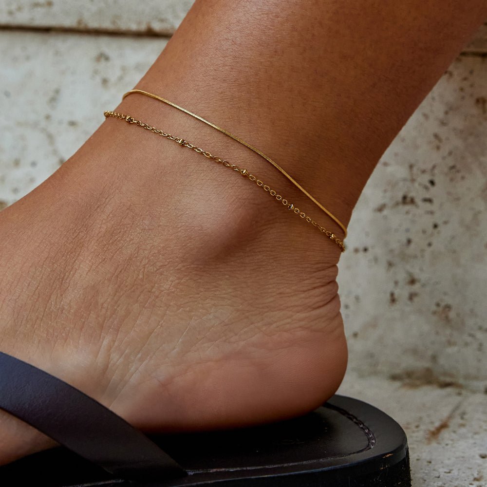 Pia Gold Layered Anklet - Beautiful Earth Boutique