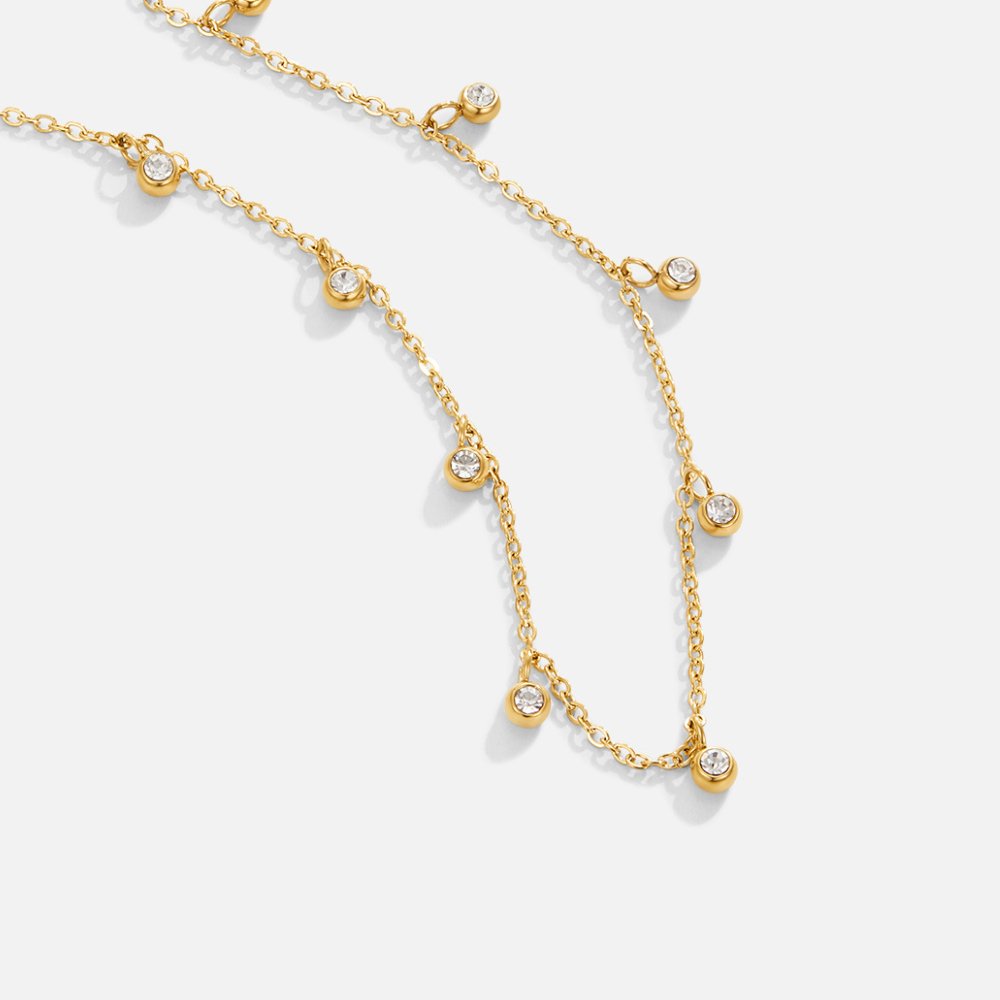 Raindrop Crystal Gold Necklace - Beautiful Earth Boutique