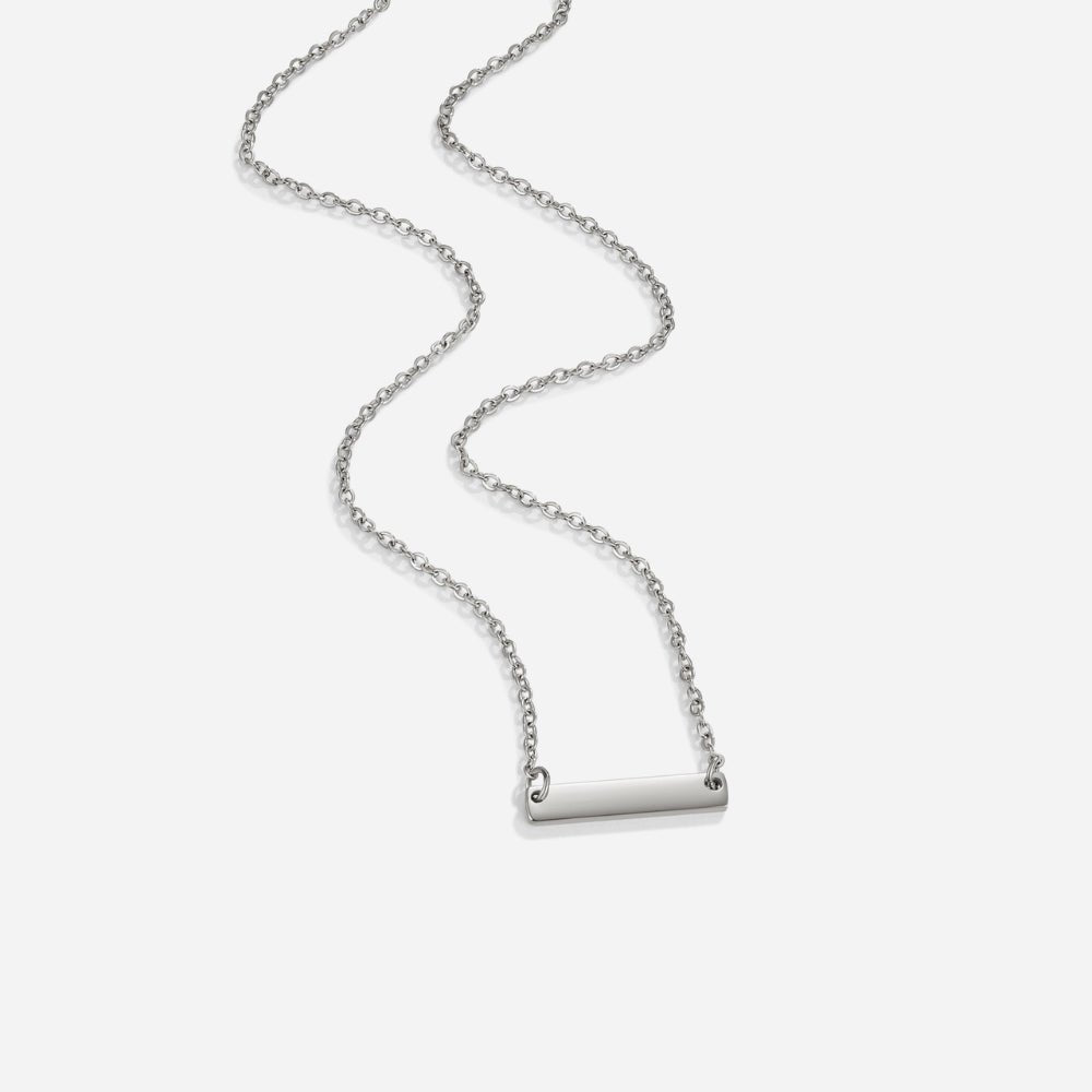 Rina Silver Bar Necklace - Beautiful Earth Boutique