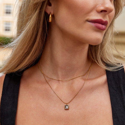 Riva Midnight Black Pendant Necklace - Beautiful Earth Boutique