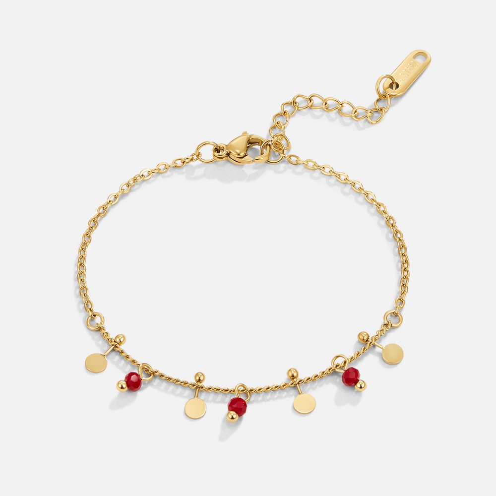 Ruby Red Bead Bracelet - Beautiful Earth Boutique