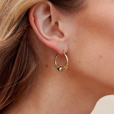 Selena Gold Hoop Earrings - Beautiful Earth Boutique