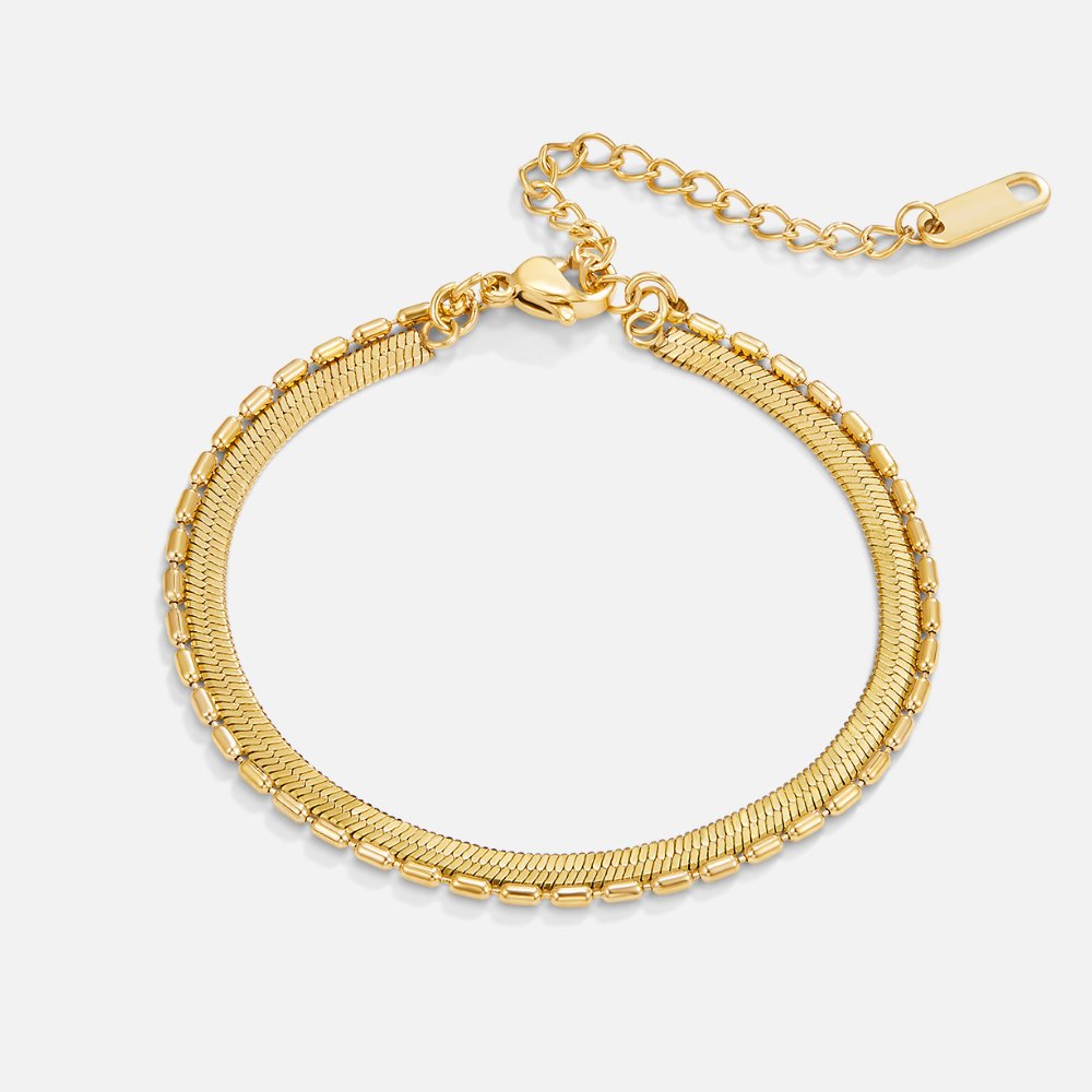 Selene Snake & Bead Chain Bracelet - Beautiful Earth Boutique