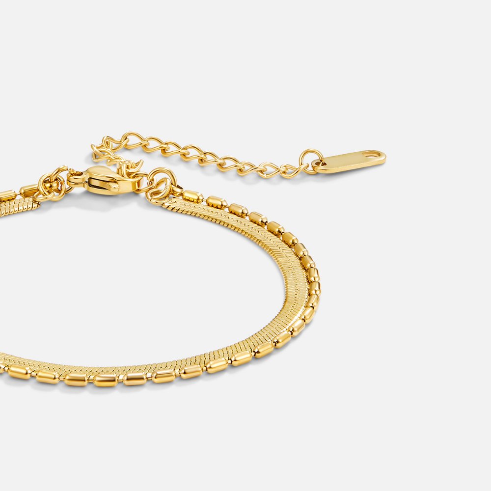 Selene Snake & Bead Chain Bracelet - Beautiful Earth Boutique