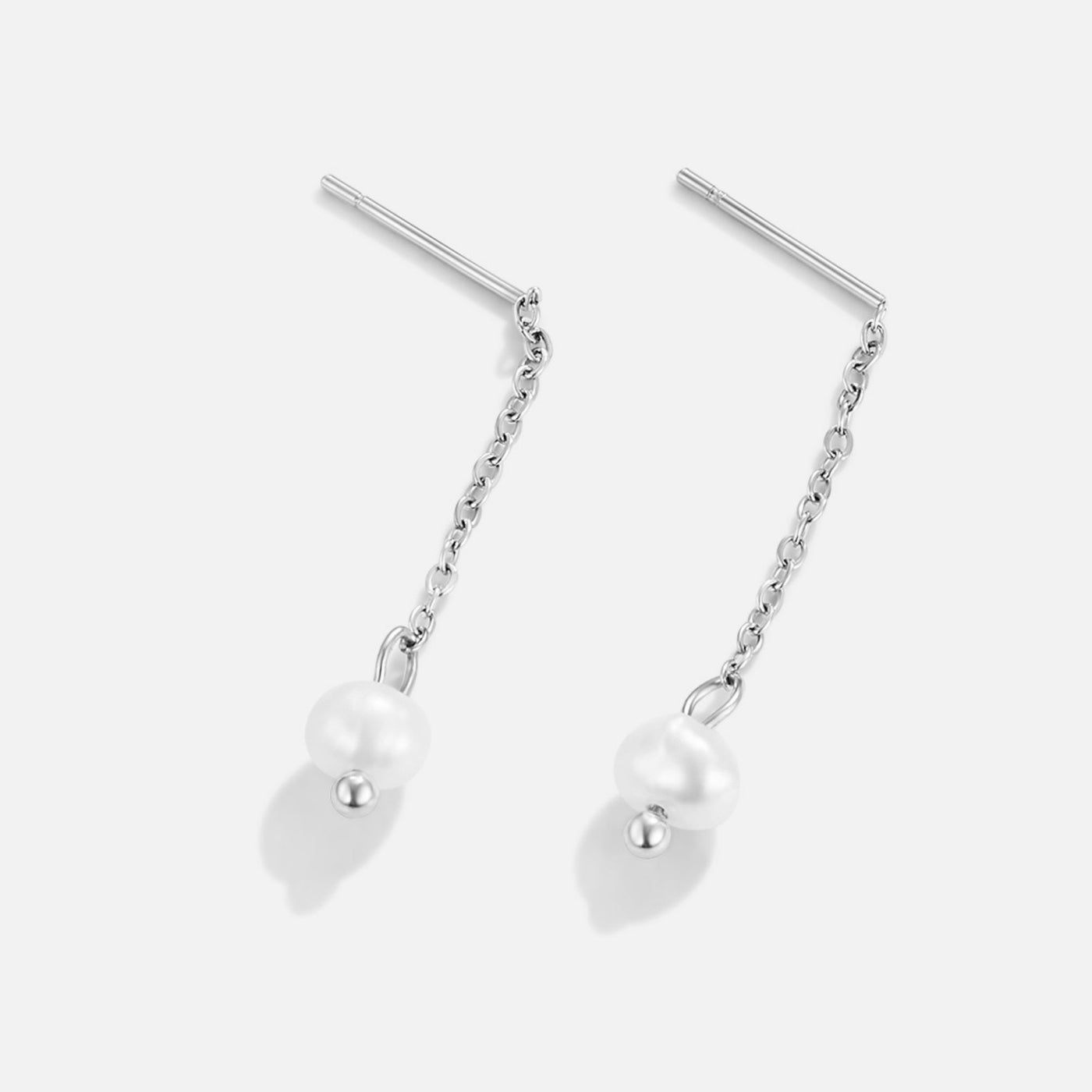 Silver Maria Pearl Drop Earrings - Beautiful Earth Boutique