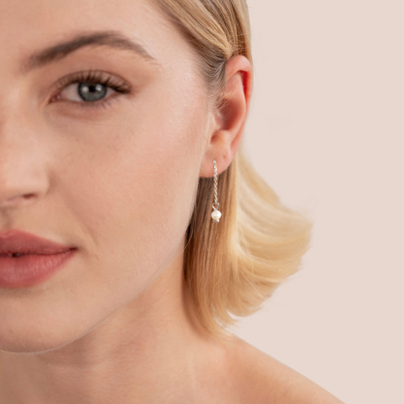 Silver Maria Pearl Drop Earrings - Beautiful Earth Boutique