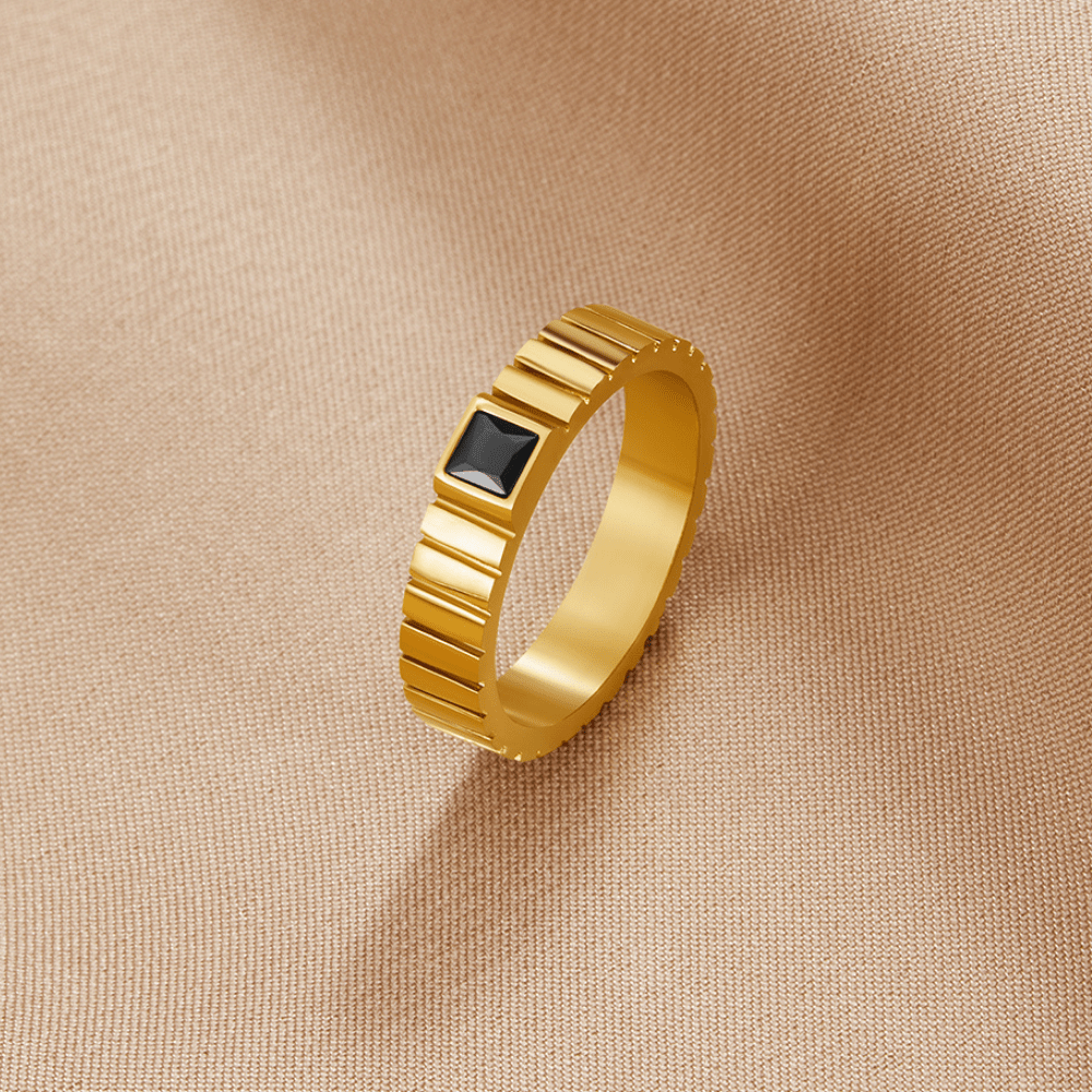 Talia Black Gold Ring - Beautiful Earth Boutique